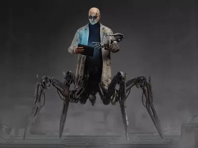 Sci Fi Mad Doctor Low-poly 3D model