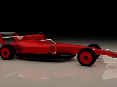 low poly formula-1 racing car Low-poly 3D model
