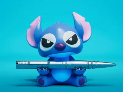 Stitch  The Angry Pen Holder  3D print model