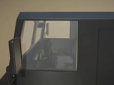 car black Low-poly 3D model