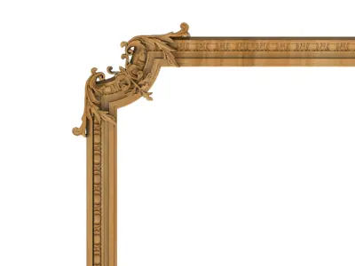 Carved picture frame STL 3D model 60