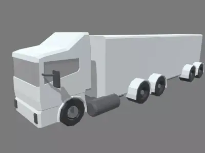 Low Poly Truck 05 Low-poly 3D model