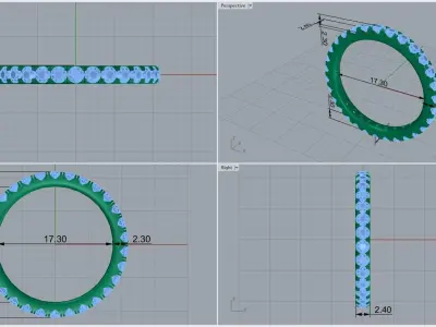  ring code 241 3D print model