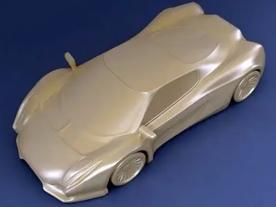 3D supercar concept 3D print model