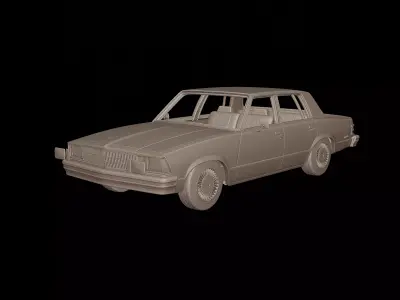 chevrolet malibu classic 1980 four doors 3D print model