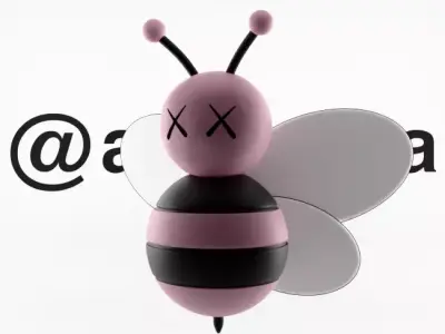 Kaws Dior Bee x Dior Bee 2 Textured 3D model