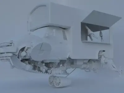 flying ice cream truck 3D model