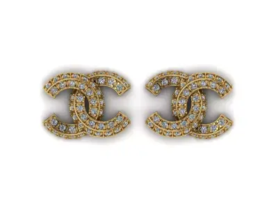C Ear Studs 3D print model