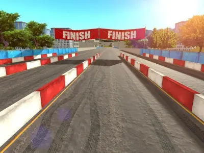 Drag Race Track Map Mobile Friendly car mobile unity3d 3D model