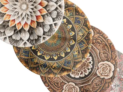round carpet 14 3D model
