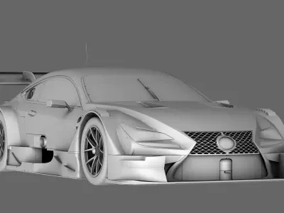 Lexus RC F GT500 Low-poly 3D model