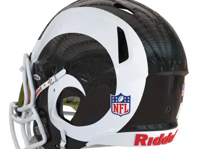 Riddell speed helmet los angeles rams 3D model