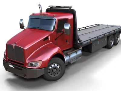 Kenworth t440 tow truck Low-poly 3D model