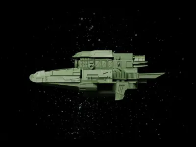 Sci-Fi Spaceship Low-poly 3D model by pmvch from CGTrader