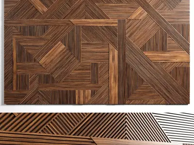 Wooden panels 3 3D model
