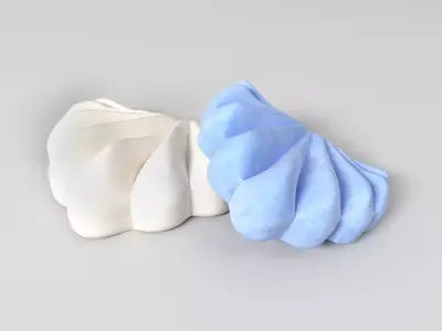 Shell pillows 3D model