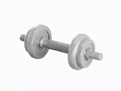 Metal Dumbbell 03 Low-poly 3D model