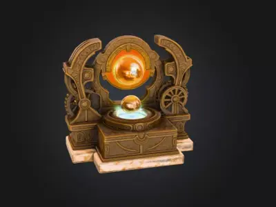 Celestial Orrery Low-poly 3D model