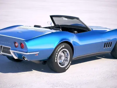 Chevrolet Corvette c3 Convertible CG 1969  3D model
