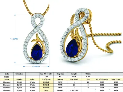 Diamond Locket Set 3D print model 35