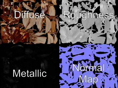 Decorative Seed Pod Model Pack for Realistic Rendering Low-poly 3D model