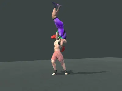 MMA Fight Animations  Low-poly 3D model
