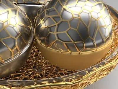 Decorative PLATE and BALLS LS design  3D model