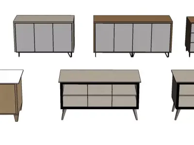 Credenza table 3D model