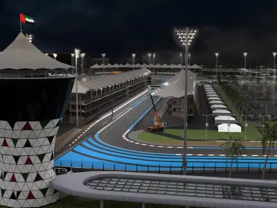 Yas Marina Circuit Low-poly 3D model