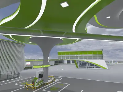 Gas Station 1 3D model