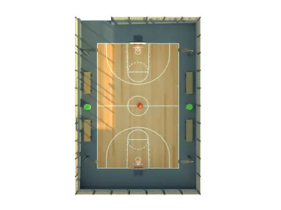 basketball court 3D model