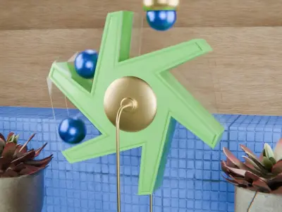 Pinwheel Loop Animation 3D model