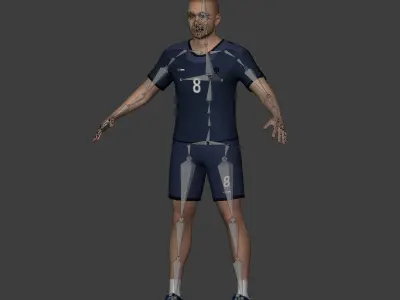 Sport - Athlete - volleyball - Handball player - Fitness Coach Low-poly 3D model