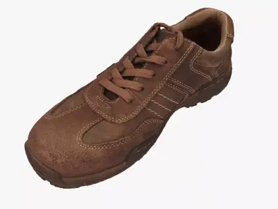 Shoe brown Low-poly 3D model