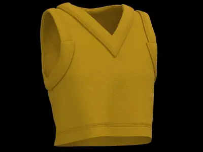 Female sweater vest 3D model