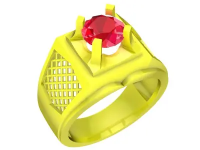 6133 luxury korean diamond men ring 3D print model