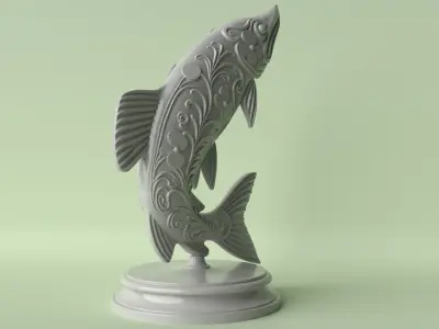 Northern Pike  Decorative Fish Sculpture 3D print model