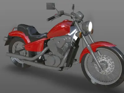 Honda Shadow Bike 3D Model - Ready Game Asset Low-poly 3D model