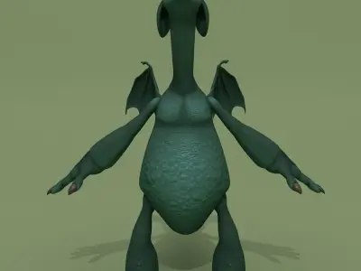 Cartoon Dragon Goat 3D model