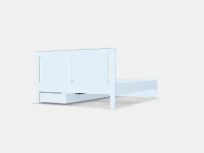 SONGESAND Bed frame with 2 storage boxes Low-poly 3D model