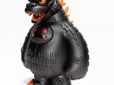  Obsidian kaiju Godzilla Sofubi toy 3D print model