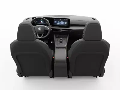 Car Interior Sport Seats Low-poly 3D model