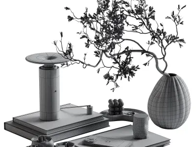 Decorative set 46 3D model shop