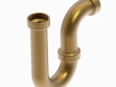 Basin P Trap Fitting 3D print model