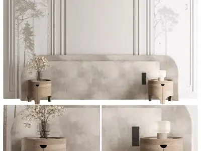 Headboard Wall Panel Composition 26 3D model