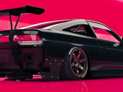 nissan 240sx tuning 3D model