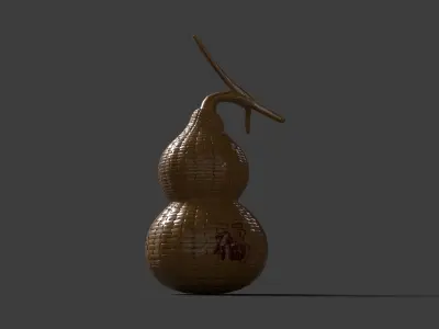 Chinese weaver  gourd  Low-poly 3D model