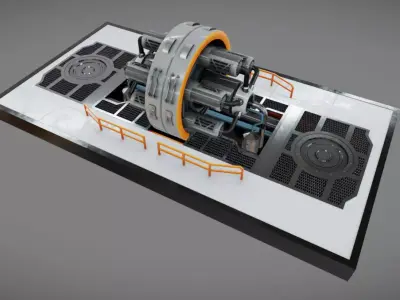 SciFi Engine Low-poly 3D model