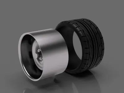  24th Scale Scottsdale Style Wheel Set for Scale Modeling  3D print model