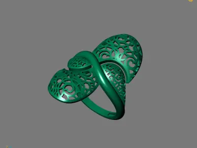 Women Plain Ring Ready STL Models Womens Ring 3d models 3D print model 2